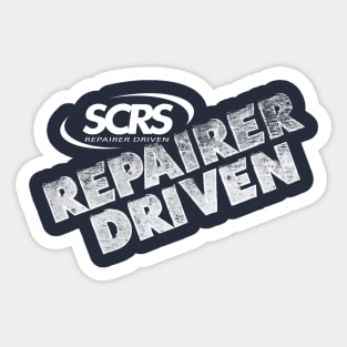 SCRS "REPAIRER DRIVEN" White Sticker